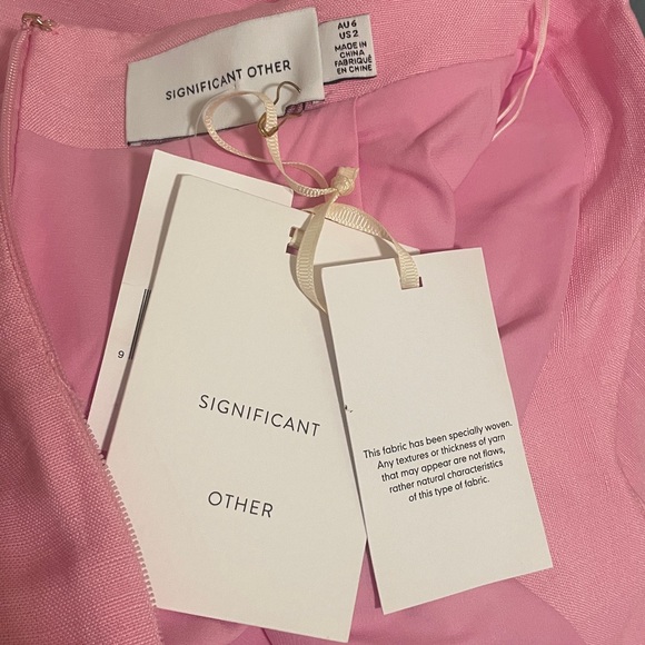 New Significant Other Camilla Linen Blend Midi Skirt size 2 - Picture 10 of 13